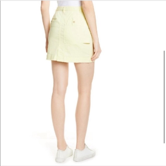 ATM High Waist Cotton Summer Yellow Mini Skirt NWT - Picture 2 of 6